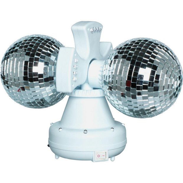 Twin rotating disco ball lamp 31cm (British brand)