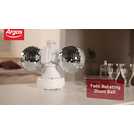 Twin rotating disco ball lamp 31cm (British brand)