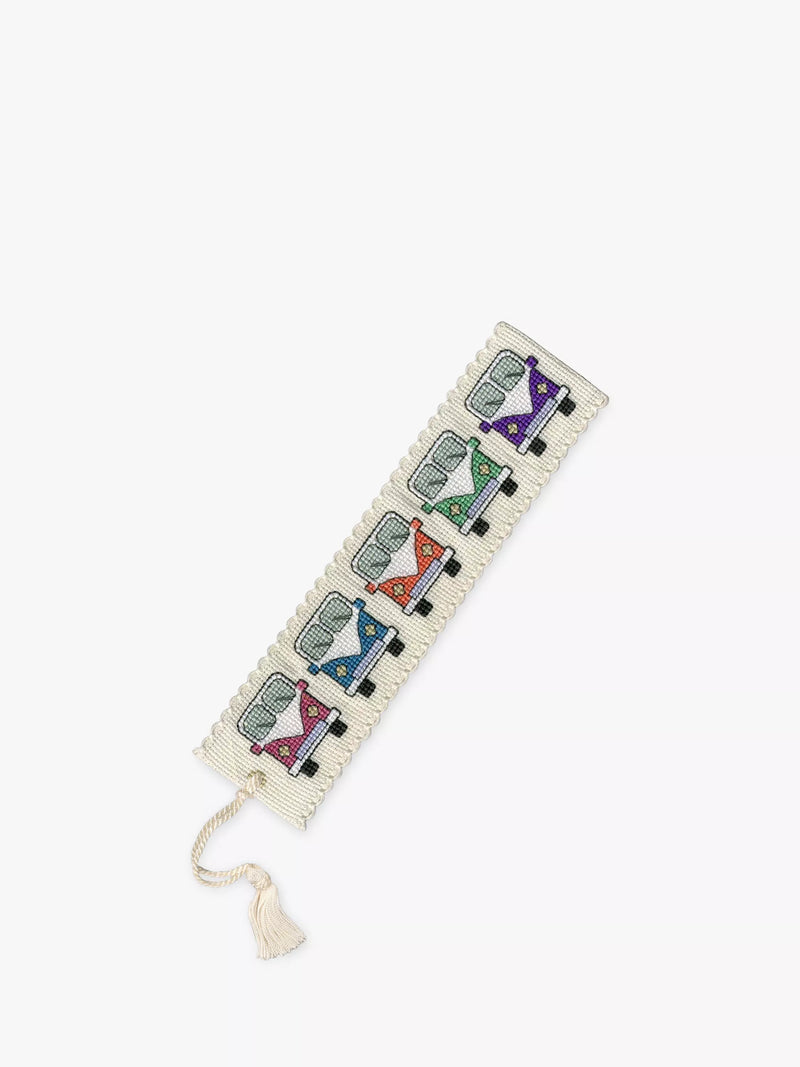 Textile Heritage cross stitch kit for campervan bookmark (British brand)