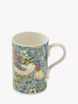 John Lewis Morris & Co. Spode Strawberry Thief Porcelain Mug, Blue/Multi, 340ml- Buy online at McGrocer