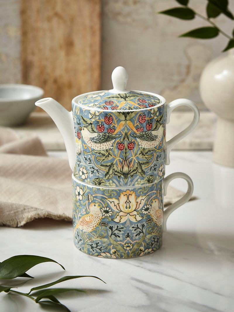Morris & Co. Strawberry Thief teapot set 280ml, UK version