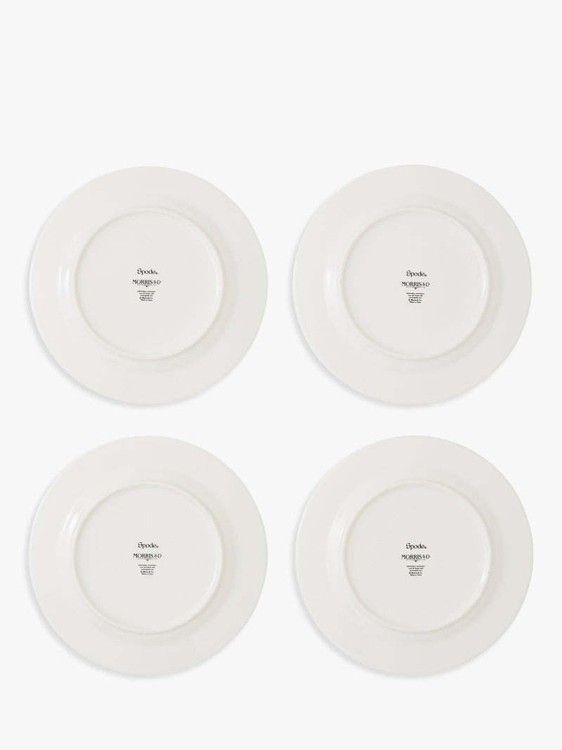 Morris & Co. Spode cake plates multi design 21.5cm set of 4, imported from the UK