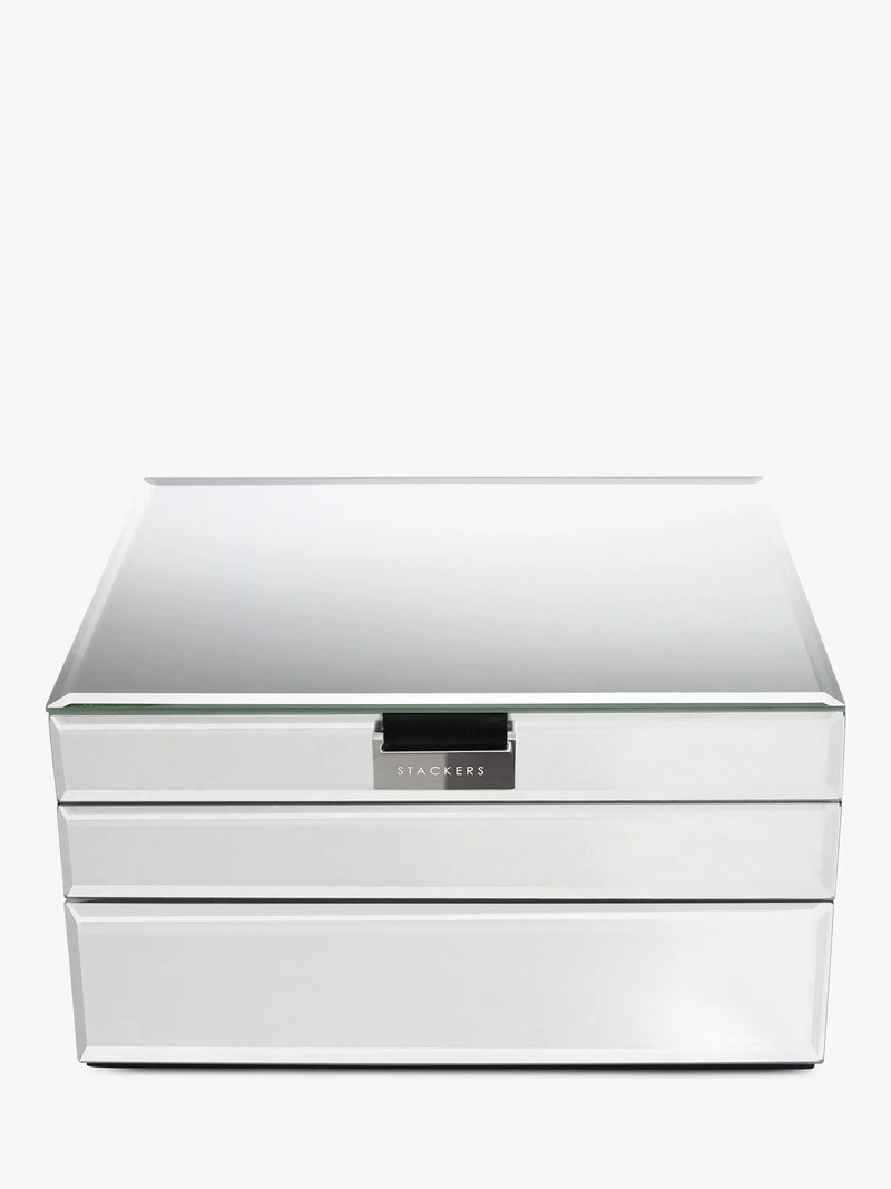 Stackers glass classic jewellery box set of 3 layers - British product
