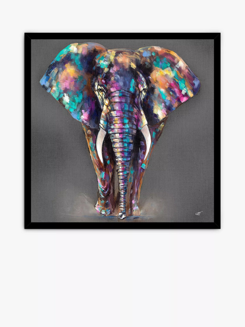 John Lewis Hugo elephant framed print 84.5x84.5cm, imported from the UK
