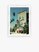 John Lewis Brookpace Lascelles Beverly Hills Hotel Los Angeles Framed Print, Green/Blue, 71 x 50cm- Buy online at McGrocer