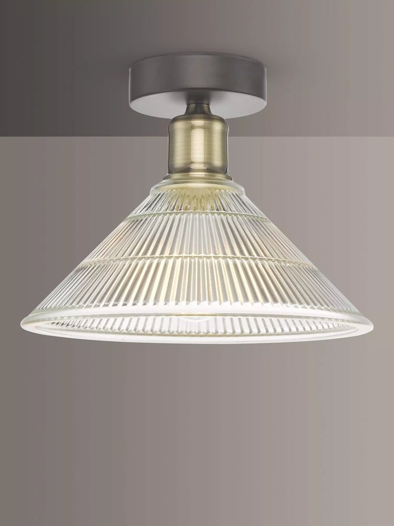 Där Boyd semi-flush prismatic glass ceiling light (British brand)