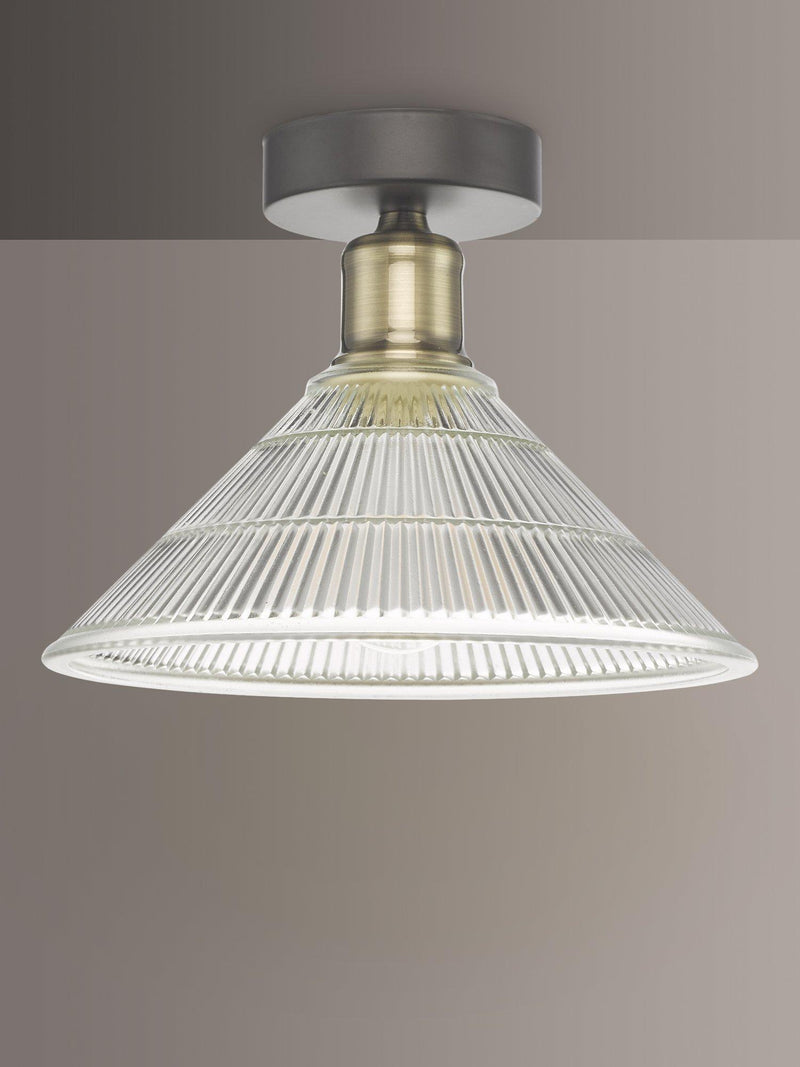 Där Boyd semi-flush prismatic glass ceiling light (British brand)