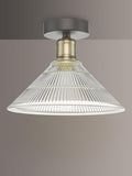 Där Boyd semi-flush prismatic glass ceiling light (British brand)