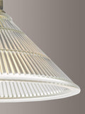 Där Boyd semi-flush prismatic glass ceiling light (British brand)