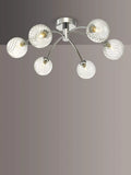 Där Izzy twisted glass ceiling light clear polished chrome - British product
