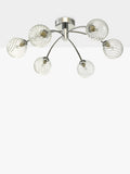 Där Izzy twisted glass ceiling light clear polished chrome - British product