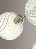 Där Izzy twisted glass ceiling light clear polished chrome - British product