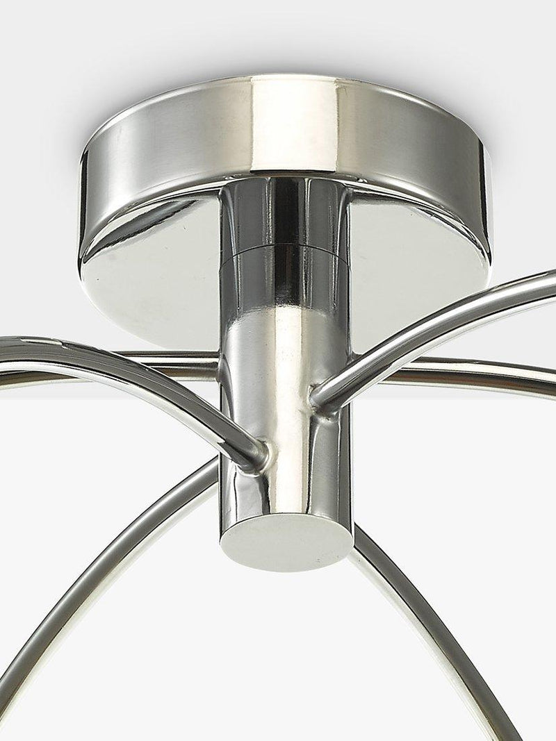 Där Izzy twisted glass ceiling light clear polished chrome - British product