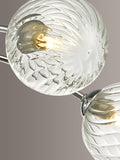 Där Izzy twisted glass ceiling light clear polished chrome - British product
