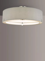 John Lewis Där Diffuser Semi Flush Ceiling Light, Satin Chrome- Buy online at McGrocer
