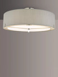 Där diffuser semi flush ceiling light satin chrome, imported from the UK