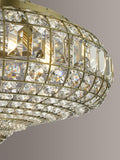 Där Asmara crystal ceiling light in antique brass - British product