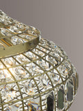 Där Asmara crystal ceiling light in antique brass - British product