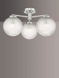 Där Wayne semi flush ceiling light polished chrome - British product