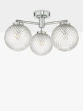 Där Wayne semi flush ceiling light polished chrome - British product