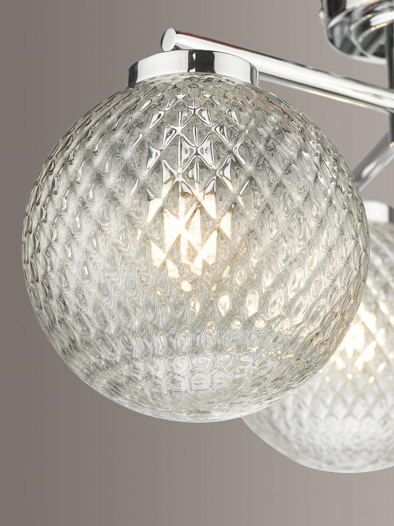 Där Wayne semi flush ceiling light polished chrome - British product
