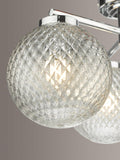 Där Wayne semi flush ceiling light polished chrome - British product