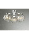 Där Wayne semi flush ceiling light polished chrome - British product