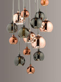 Där Aurellia 15 pendant cluster ceiling light copper bronze, imported from the UK