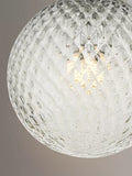 Där bathroom wall light with textured glass shade, polished chrome (British brand)