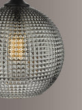 Där Soren textured glass ceiling light smoke finish (British brand)