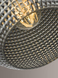 Där Soren textured glass ceiling light smoke finish (British brand)