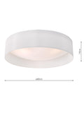 Där Nysa semi flush ceiling light 60cm - British product