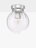 Där bathroom ceiling light clear polished chrome semi flush, UK version