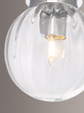 Där bathroom ceiling light clear polished chrome semi flush, UK version