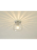 Där bathroom ceiling light clear polished chrome semi flush, UK version
