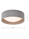 Där Nysa semi flush ceiling light 40cm - British product