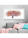John Lewis framed print Tree of Hearts Pink/Multi 56x111cm - British product
