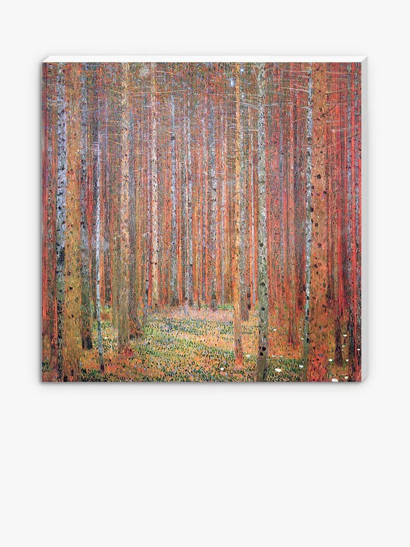 John Lewis Gustav Klimt Tannenwald I canvas print Orange - British product