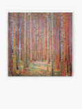 John Lewis Gustav Klimt Tannenwald I canvas print Orange - British product