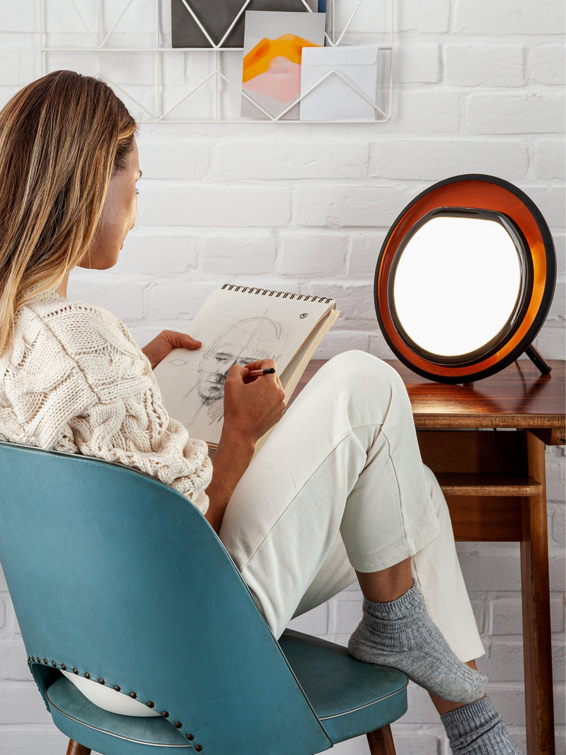 Lumie Halo light therapy lamp with touch control, imported from the UK