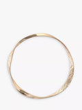 Tutti & Co textured twist bangle gold plated brass - British product