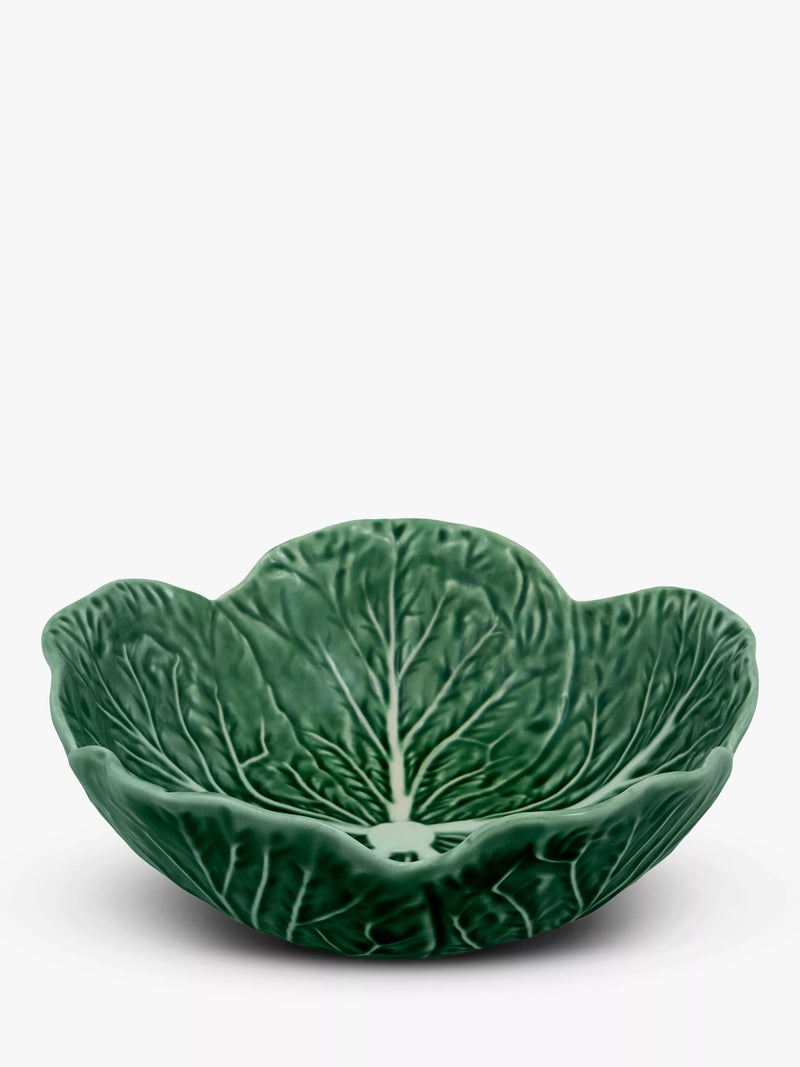 Bordallo Pinheiro Cabbage Serving Bowl Green 17.5cm, imported from the UK