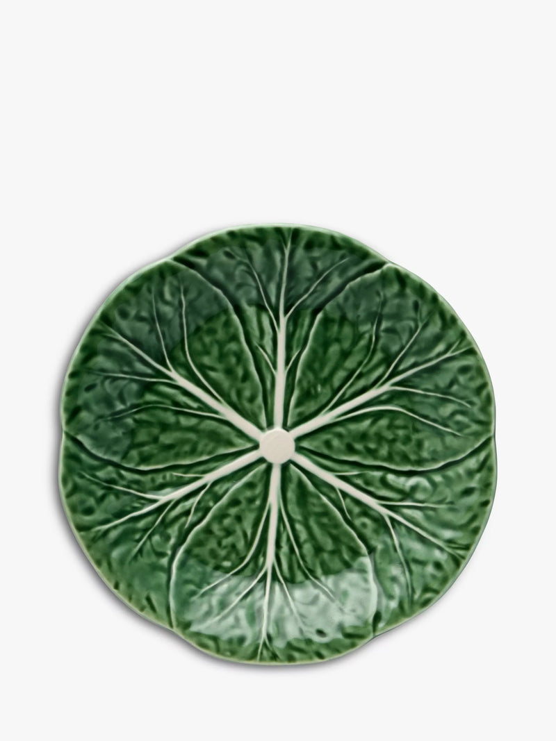 Bordallo Pinheiro cabbage earthenware side plate green 19cm - British product