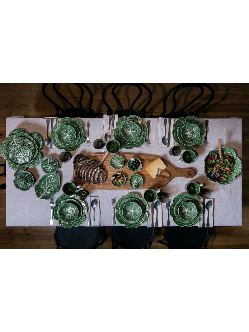 Bordallo Pinheiro cabbage earthenware side plate green 19cm - British product
