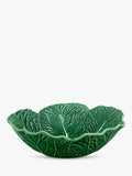 Bordallo Pinheiro green cabbage earthenware serving bowl 29cm - British product