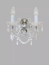 John Lewis Impex Marie Theresa Crystal Wall Light 23x28x20cm- Buy online at McGrocer