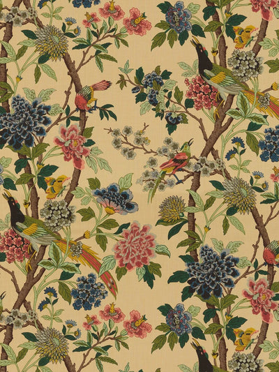 John Lewis GP & J Baker Hydrangea Bird Furnishing Fabric- Buy online at McGrocer