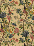 GP & J Baker Hydrangea Bird linen furnishing fabric - British product