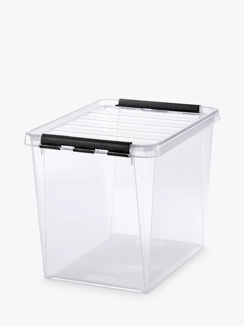 SmartStore plastic storage box 25L with lid, imported from the UK
