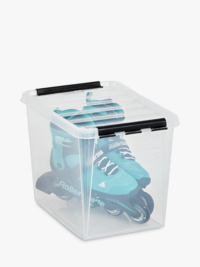 SmartStore plastic storage box 25L with lid, imported from the UK